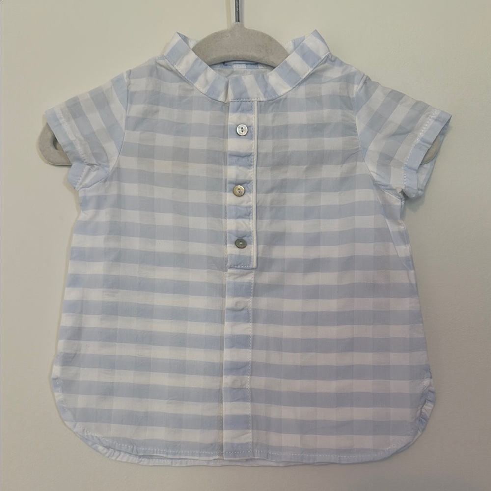 Laranjinha Baby Boy Blue Check Shirt - 3M